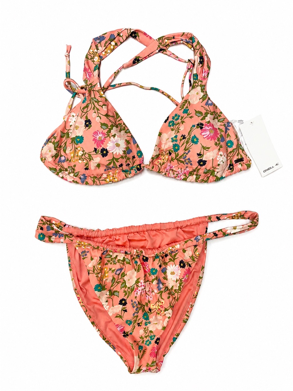 NWT O’Neill Kelly Floral Menorca Bikini Set Top & Bottom size L, XXL